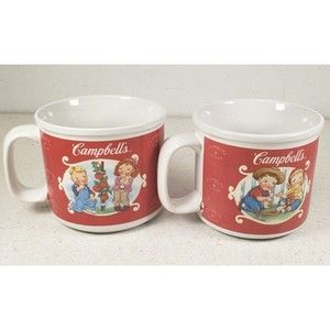 2002 Campbell Soup Co. Mug Produced For Harvest Gift Products Set of 2